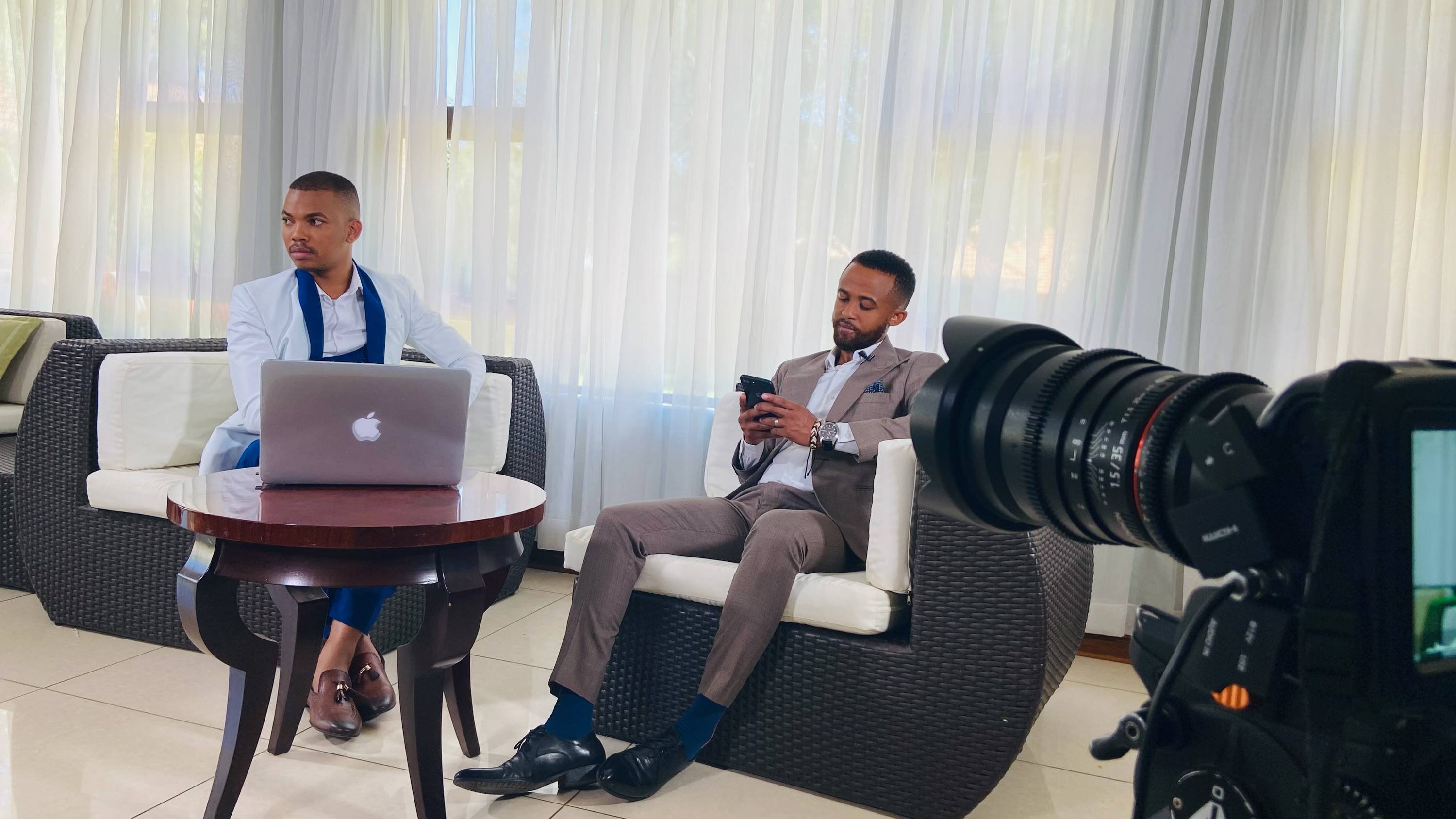 The Capital Media production setup during an interview